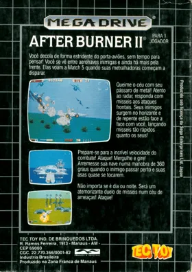 After Burner II (Japan) box cover back